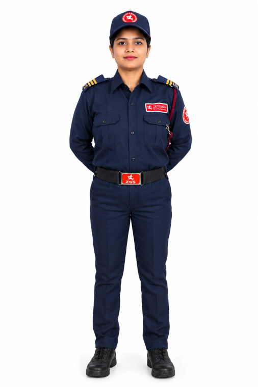 Zetouch female security guard in uniform